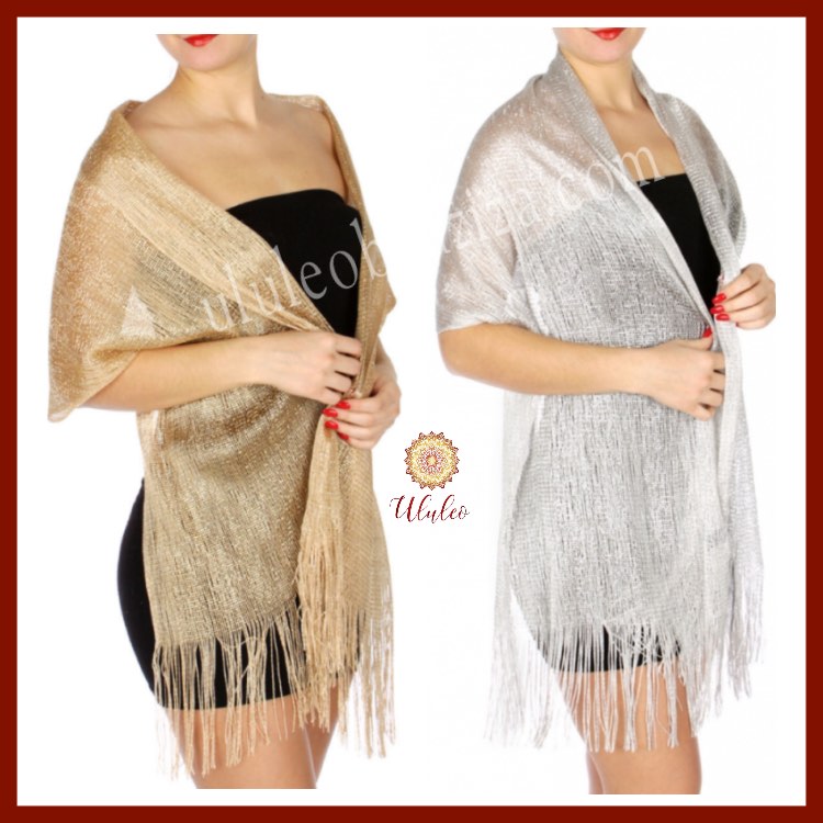 Weave lurex shawl