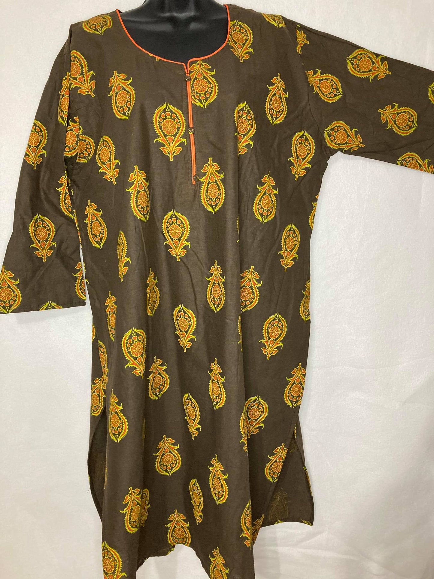 Size 16 (XL) Printed Long Cotton Indian Tunics [Many colors and patterns]