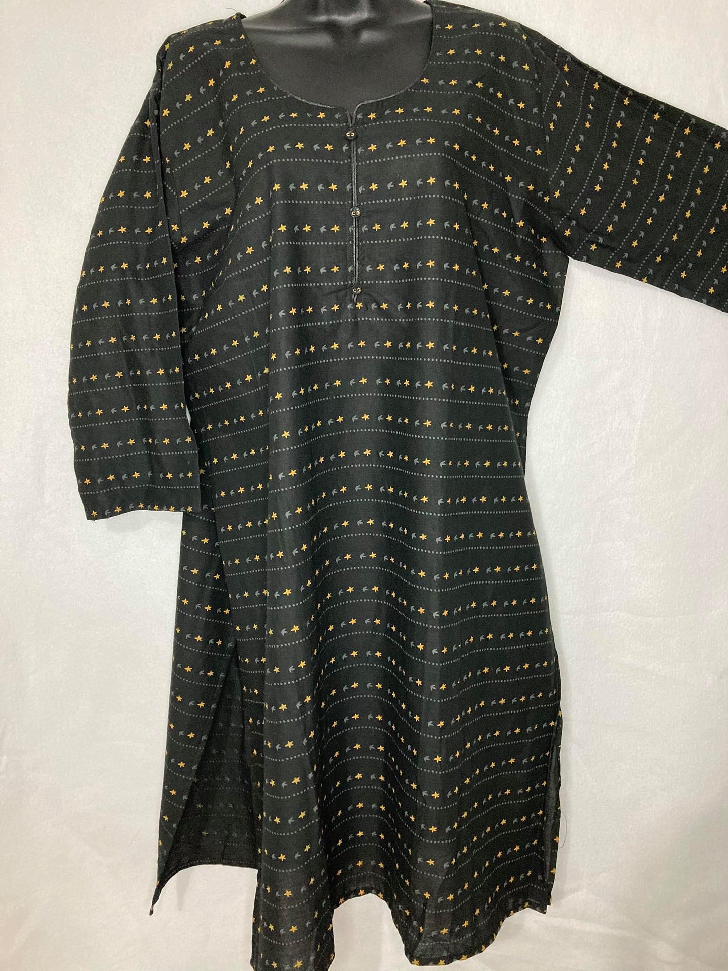 Size 16 (XL) Printed Long Cotton Indian Tunics [Many colors and patterns]