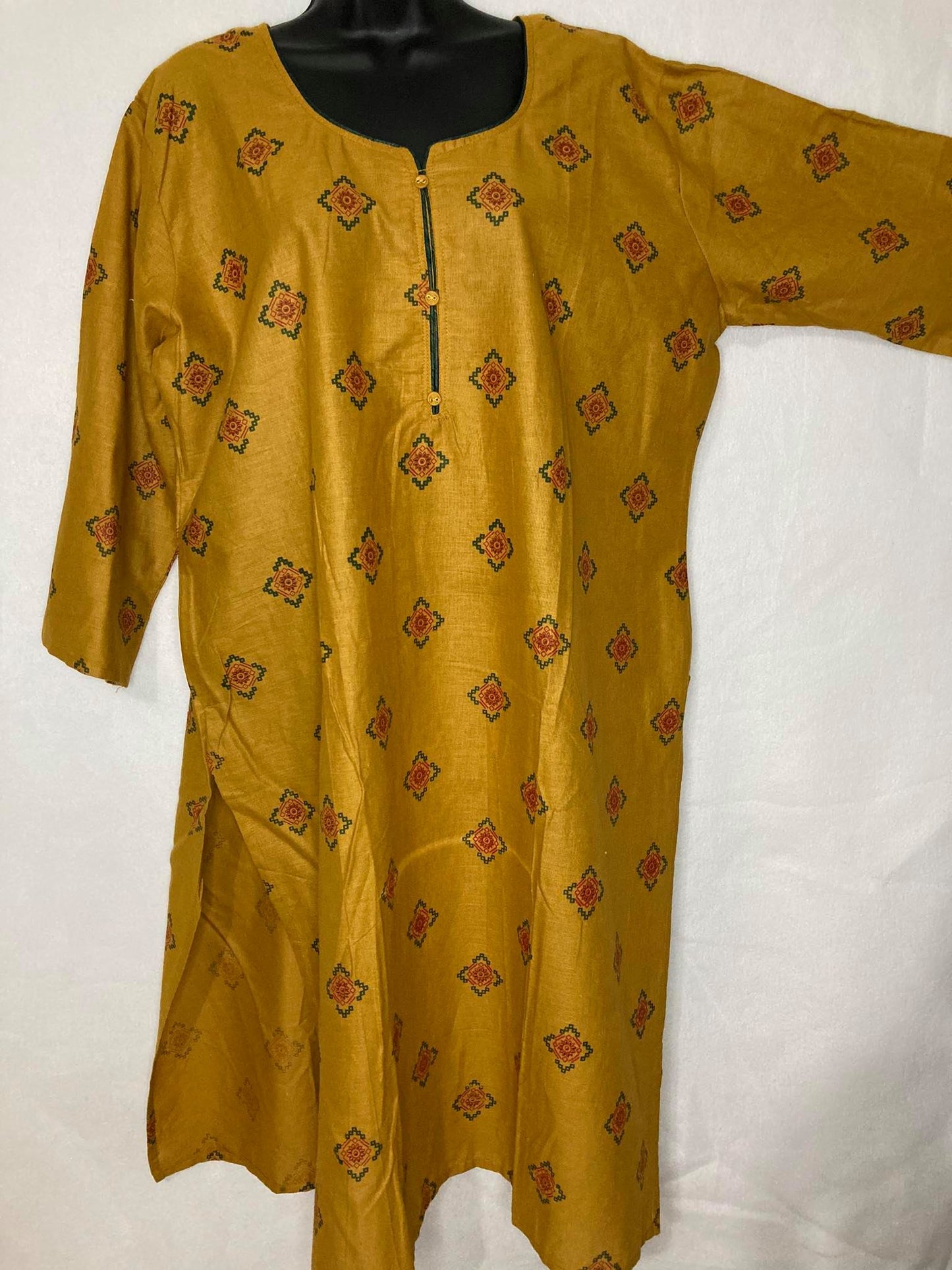 Size 16 (XL) Printed Long Cotton Indian Tunics [Many colors and patterns]