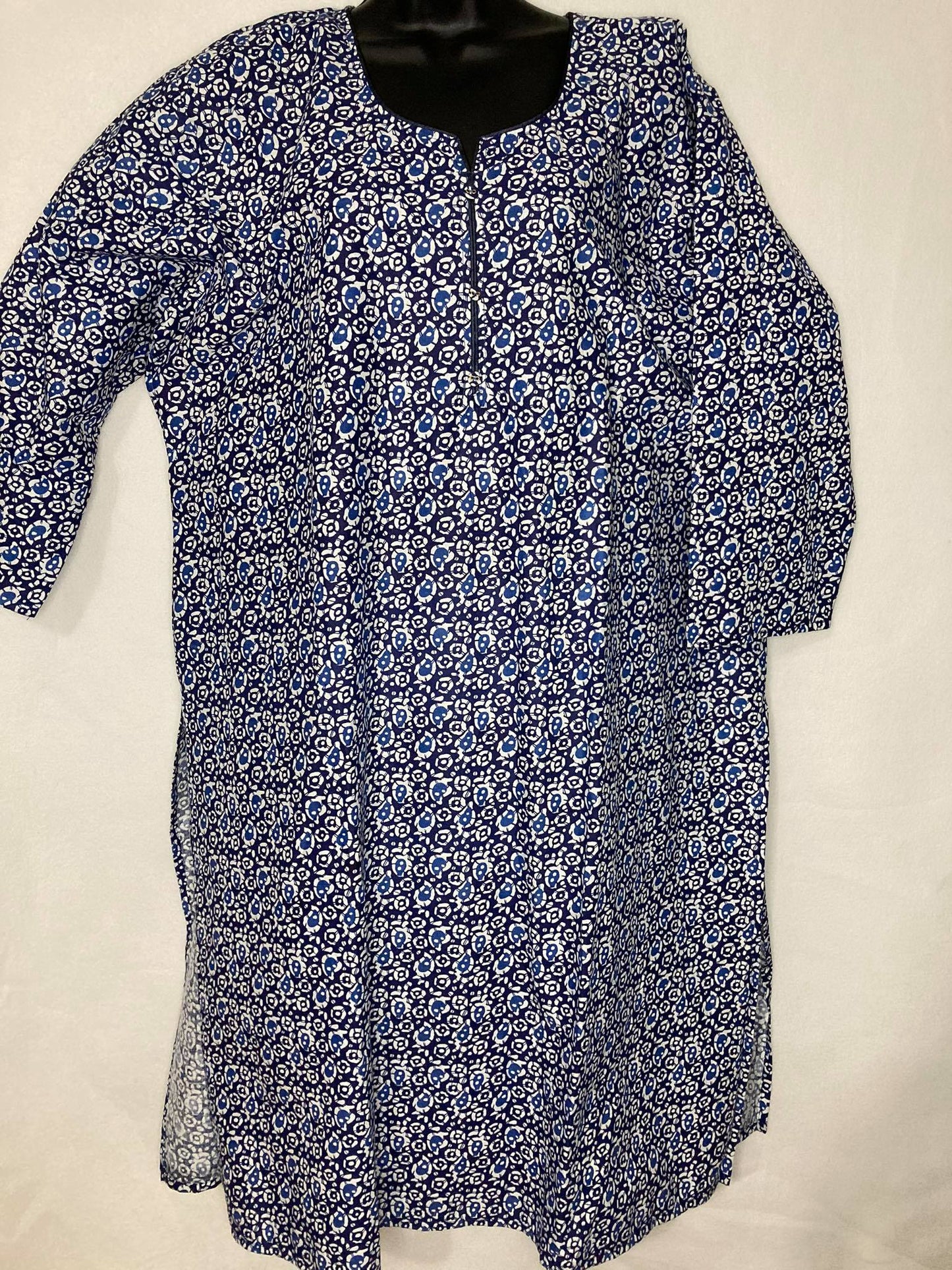 Size 16 (XL) Printed Long Cotton Indian Tunics [Many colors and patterns]