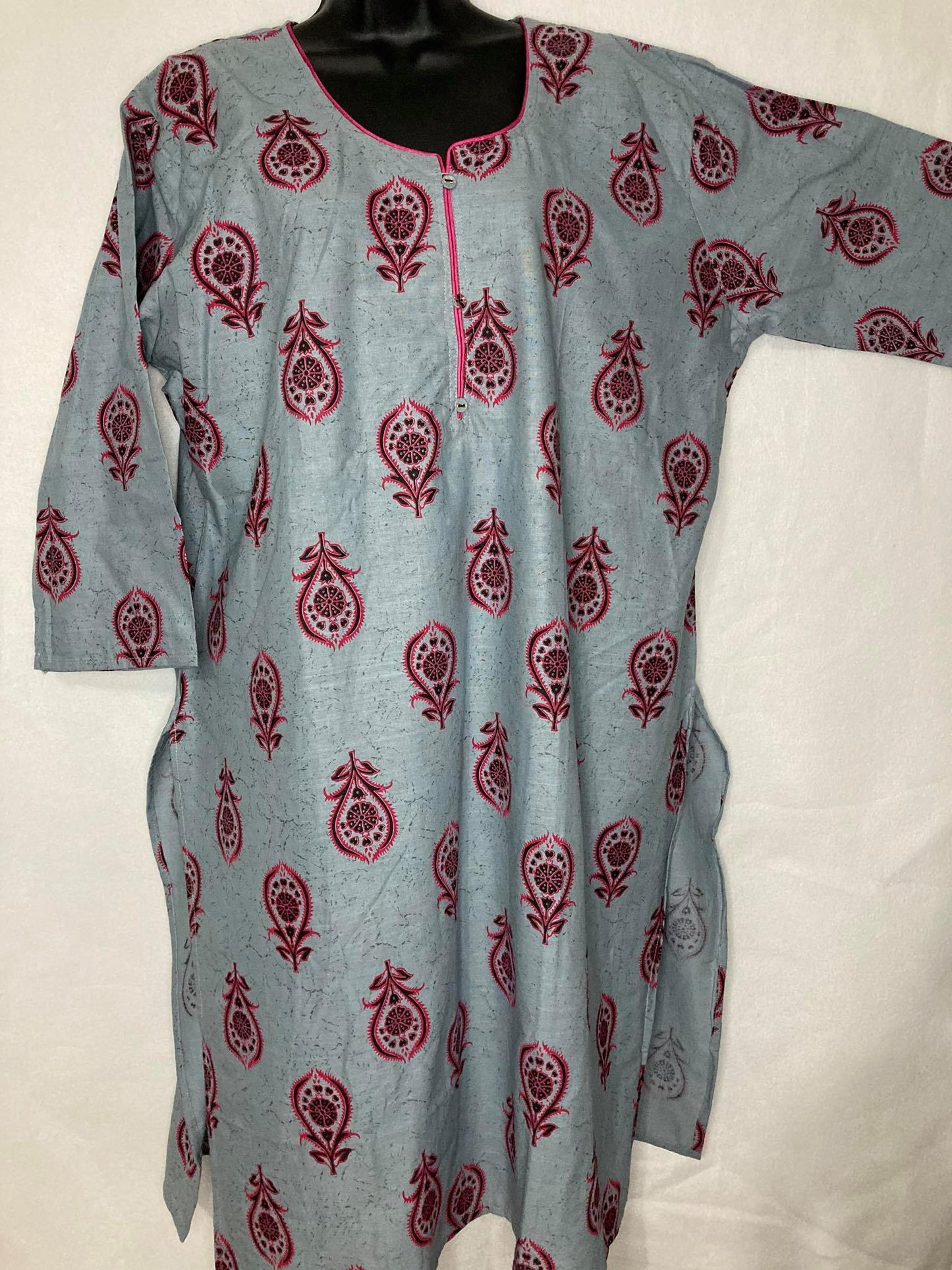 Size 16 (XL) Printed Long Cotton Indian Tunics [Many colors and patterns]