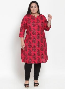 Size 18 (XL) Printed Long Cotton Indian Tunics [Many colors and patterns]