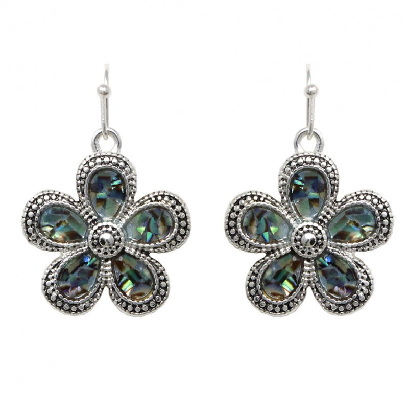 Abalone Flower Earrings