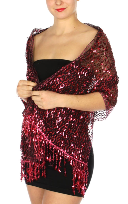 Oblong sequin Party Shawl